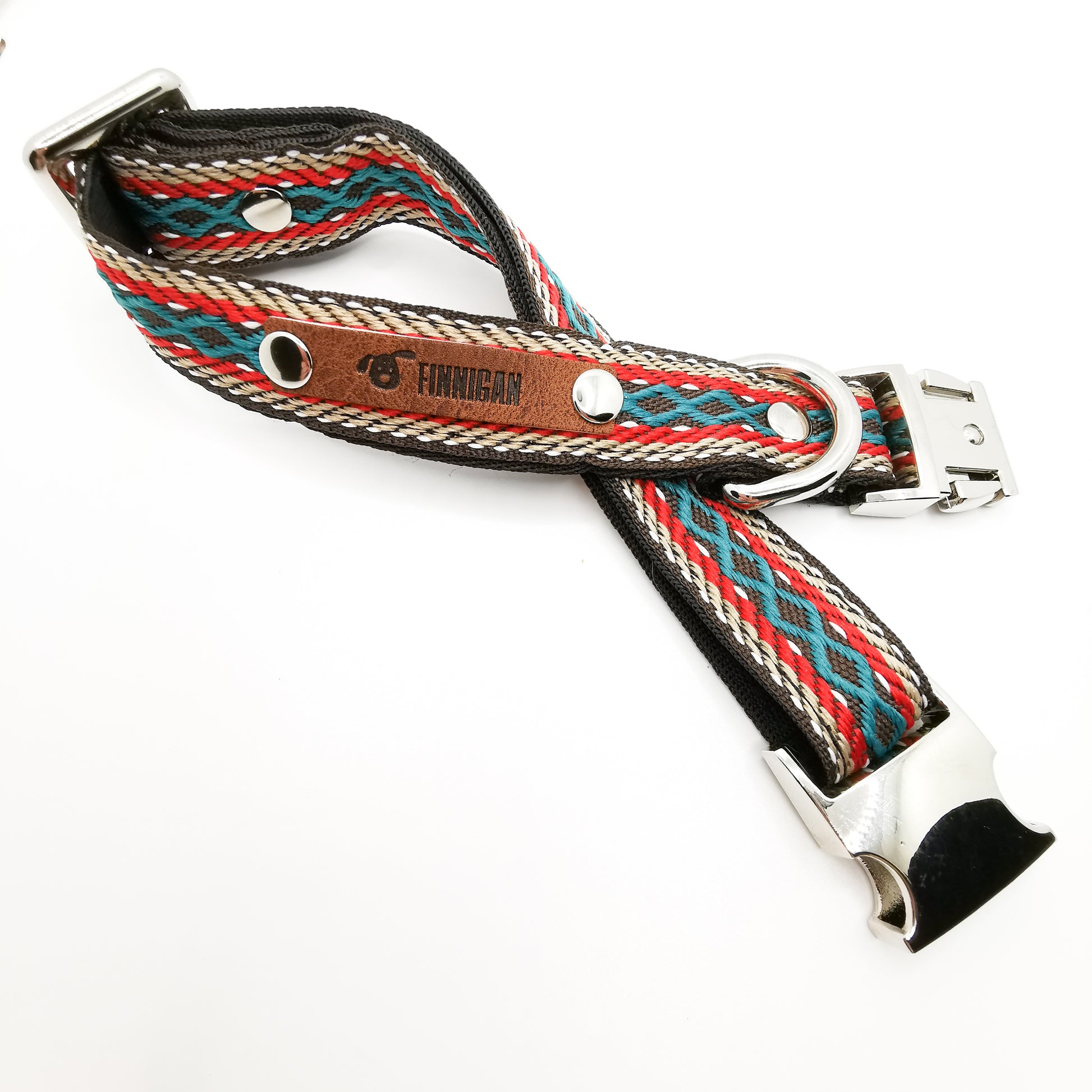 Designer Paws handcrafted cotton dog collar for large breeds