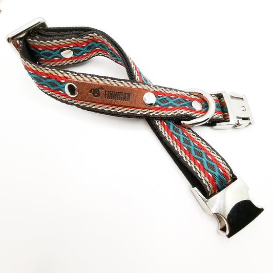 Designer Paws handcrafted cotton dog collar for large breeds
